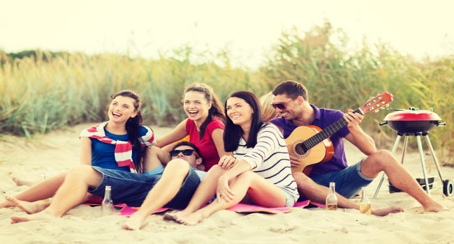 Friends at beach